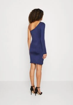 Wal G Evie Asymmetric Mini - Robe En Jersey - Navy Blue -Wal Mode Promos Soldes Boutique db30925ab7604fec853d897485faf537