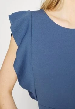 Wal G Diana Ruffle Sleeve Midi Dress - Robe En Jersey - Denim -Wal Mode Promos Soldes Boutique dda7ffc921d846e098e5b92f3eba68bc