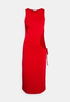 Wal G Ollie Cut Out Midi Dress - Robe De Soirée - Red -Wal Mode Promos Soldes Boutique df923152106547b2b2972acd07f6f1b7