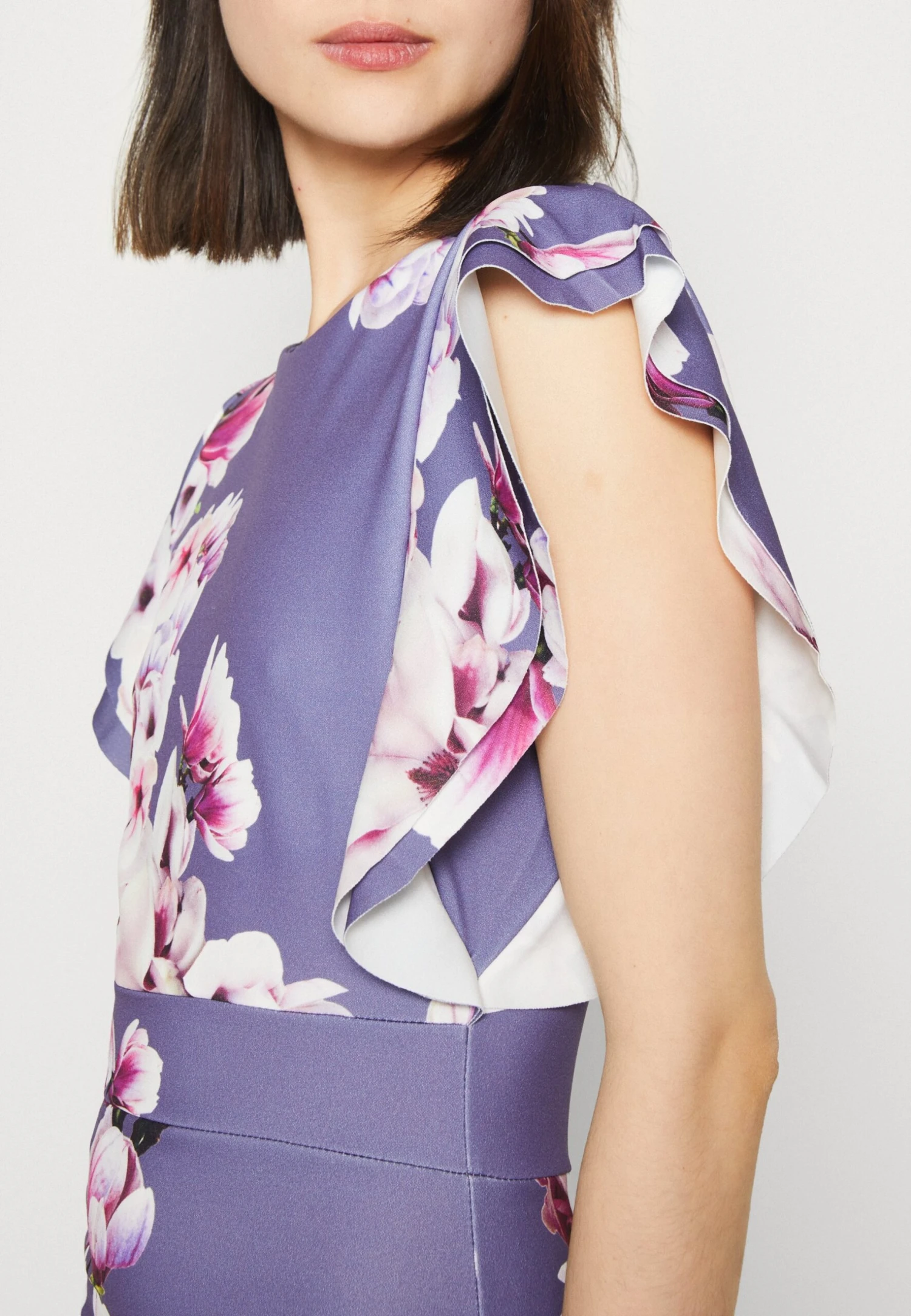 Wal G Diana Ruffle Sleeve Midi Dress - Robe En Jersey - Purple 6 Wal G Diana Ruffle Sleeve Midi Dress - Robe En Jersey - Purple – Image 6