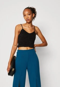 Wal G Mindy Trouser - Pantalon Classique - Dark Teal Blue -Wal Mode Promos Soldes Boutique e2499d14f07b497bbc54f9736cc115a4