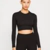 Wal G Roza Back Detail Crop - T-Shirt À Manches Longues - Black