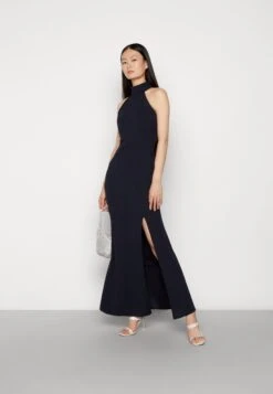 Wal G Halter Neck Maxi Dress - Robe De Cocktail - Navy Blue -Wal Mode Promos Soldes Boutique e5428c3208de4b66a8e08f8aee18fd2f