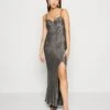 Wal G Exclusive Nye Glitter Charleston - Robe En Jersey - Silver