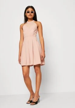 Wal G Bernice Skater Dress - Robe En Jersey - Blush Pink -Wal Mode Promos Soldes Boutique ea4e205a034243d28bdeb6d69b77dbb8