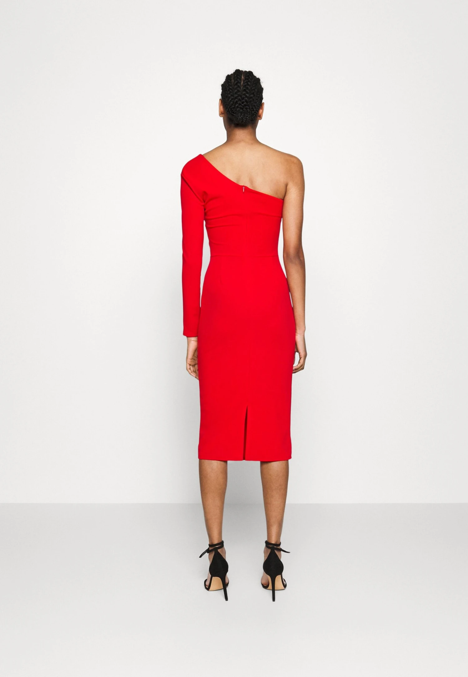 Cut Out Midi Dress - Robe De Jour - Red 3 Cut Out Midi Dress - Robe De Jour - Red – Image 3