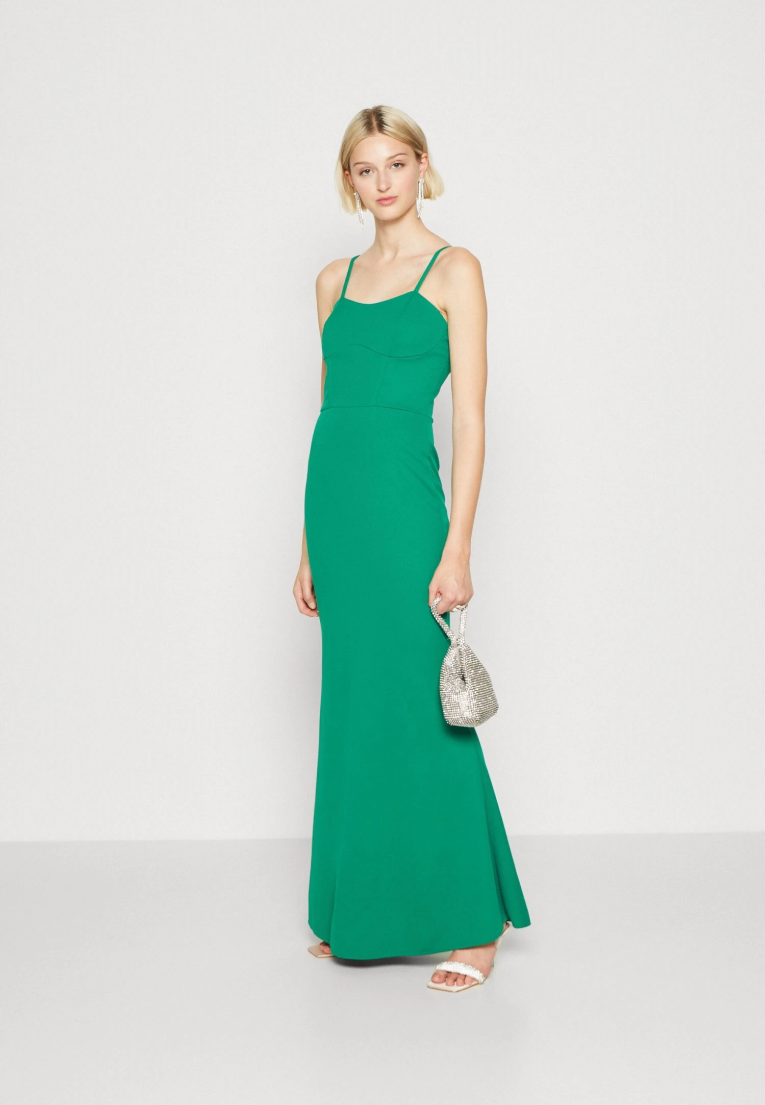 Wal G Danielle Corset - Robe En Jersey - Leaf Green 2 Wal G Danielle Corset - Robe En Jersey - Leaf Green – Image 2