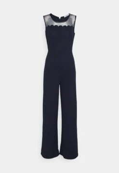Wal G Jill Mesh Jumpsuit - Combinaison - Navy Blue -Wal Mode Promos Soldes Boutique f6df1366a7fc4e30b691363e5949681a
