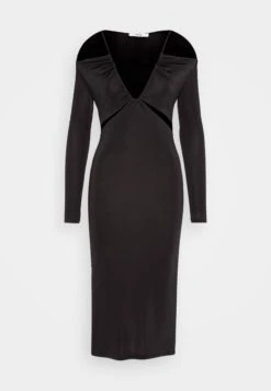 Wal G Monet Cut Out Midi - Robe En Jersey - Black -Wal Mode Promos Soldes Boutique f75fde1e977f42c0bb871a42765fbfb5