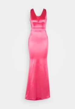 Wal G Nikita V Neck Maxi - Robe De Cocktail - Strawberry Pink -Wal Mode Promos Soldes Boutique f89efdbb1b48428ca3faf6277601bd22
