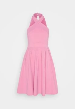 Wal G Nelly Cross Neck Skater - Robe En Jersey - Rose Pink -Wal Mode Promos Soldes Boutique fca38df14af54134b5a31eb8c541eabd