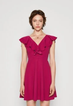 Wal G Micky Ruffle Skater - Robe De Soirée - Raspberry