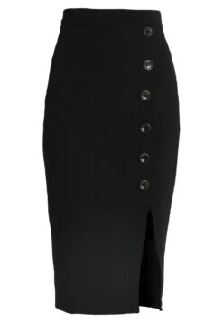 Wal G Tortoise Button Skirt - Jupe Crayon - Black -Wal Mode Promos Soldes Boutique ff0f9af75ebd4684aad21abbc705736b